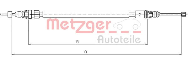 METZGER 10.4663 - Seilzug, Feststellbremse