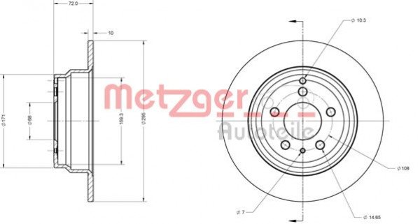 METZGER 6110268 - Bremsscheibe