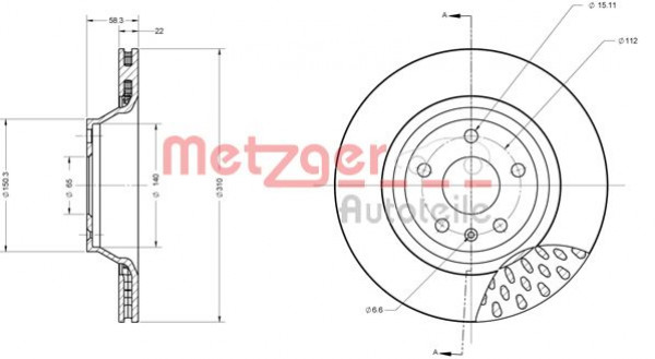 METZGER 6110512 - Bremsscheibe
