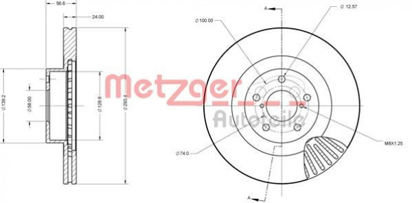 METZGER 6110750 - Bremsscheibe