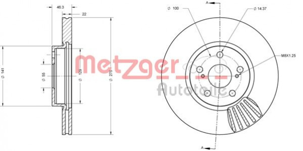 METZGER 6110577 - Bremsscheibe