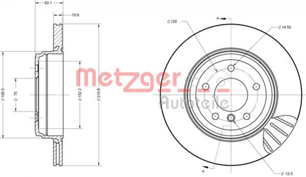 METZGER 6110259 - Bremsscheibe