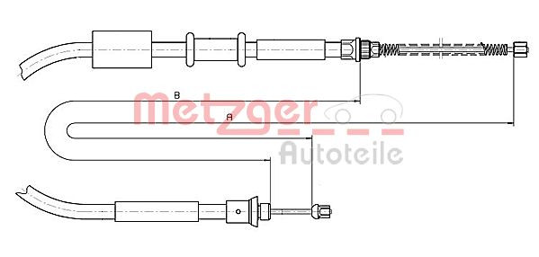 METZGER 1281P2 - Seilzug, Feststellbremse