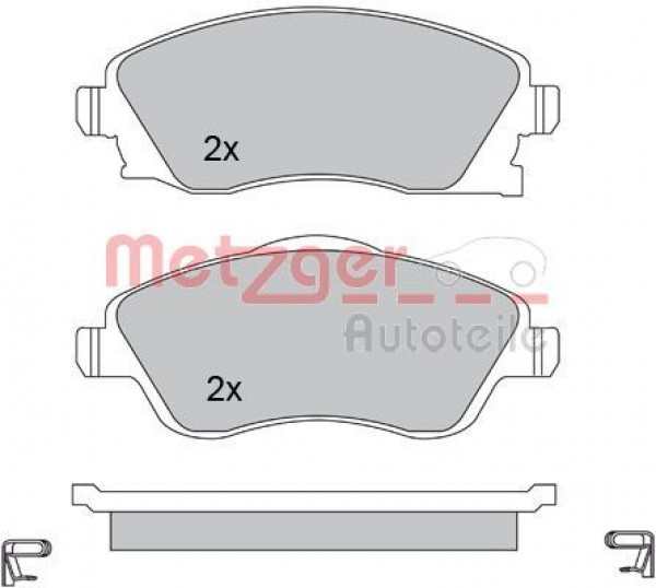 METZGER 1170047 - Bremsbelagsatz, Scheibenbremse