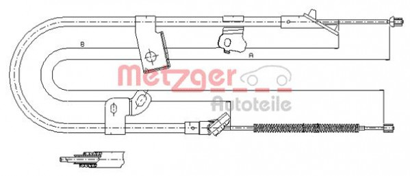 METZGER 17.1079 - Seilzug, Feststellbremse