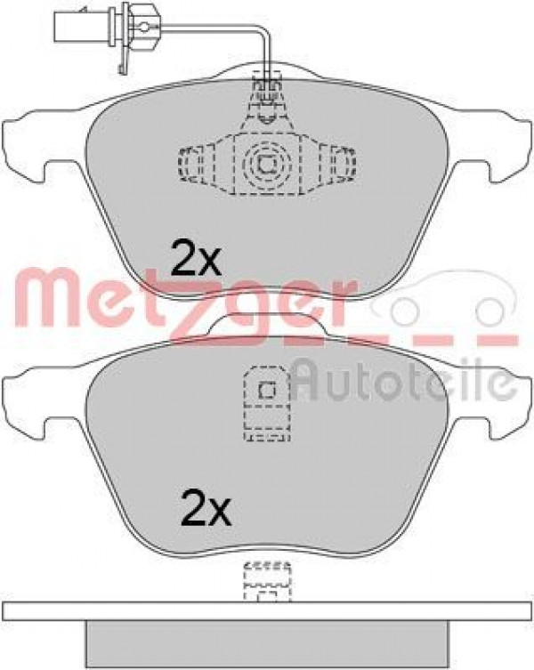 METZGER 1170342 - Bremsbelagsatz, Scheibenbremse