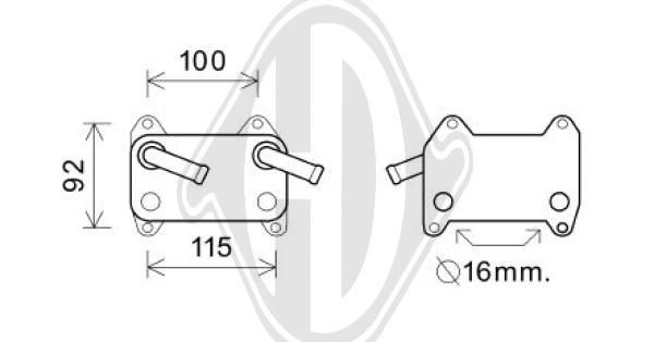 DIEDERICHS DCO1079 - Ölkühler, Motoröl