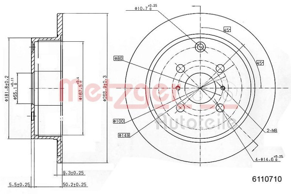 METZGER 6110710 - Bremsscheibe