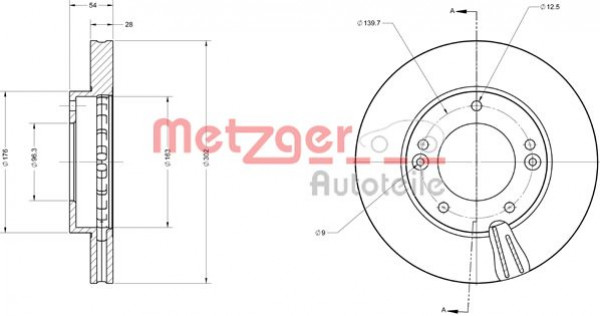 METZGER 6110271 - Bremsscheibe