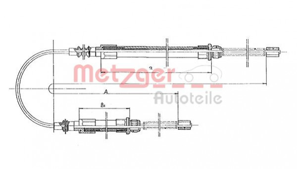 METZGER 1171.1 - Seilzug, Feststellbremse