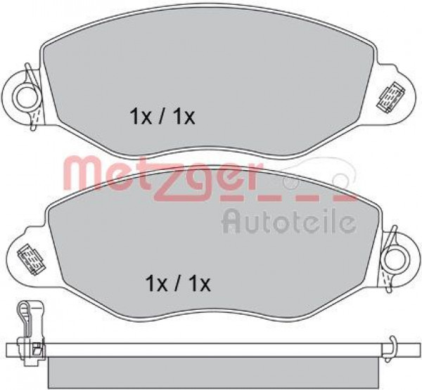 METZGER 1170210 - Bremsbelagsatz, Scheibenbremse