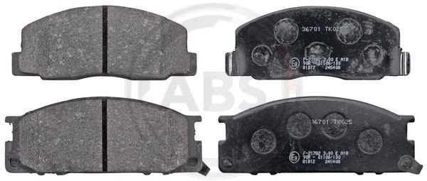 A.B.S. 36701 - Bremsbelagsatz, Scheibenbremse