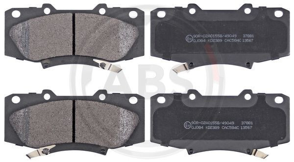 A.B.S. 37881 - Bremsbelagsatz, Scheibenbremse