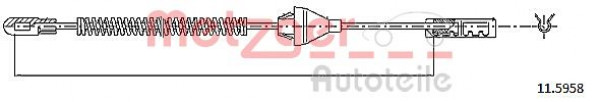 METZGER 11.5958 - Seilzug, Feststellbremse