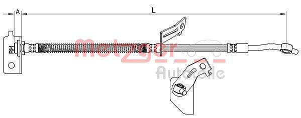 METZGER 4111456 - Bremsschlauch