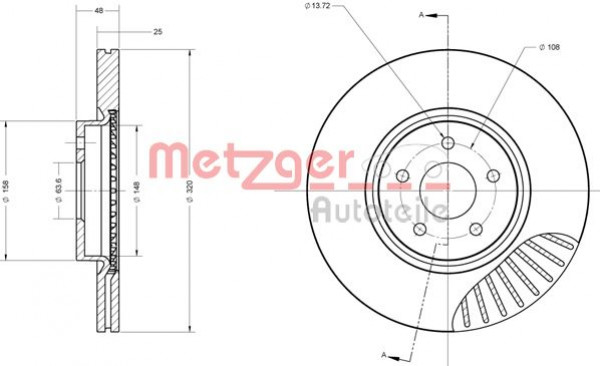 METZGER 6110503 - Bremsscheibe