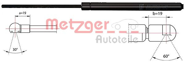 METZGER 2110485 - Gasfeder, Koffer-/Laderaum