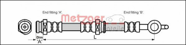 METZGER 4114054 - Bremsschlauch