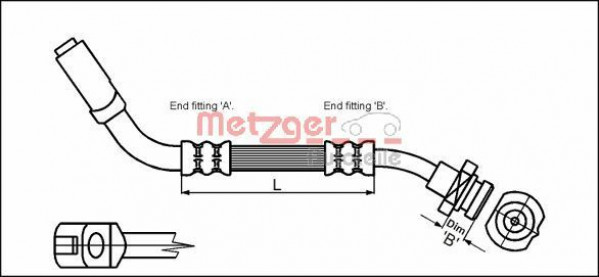 METZGER 4114724 - Bremsschlauch