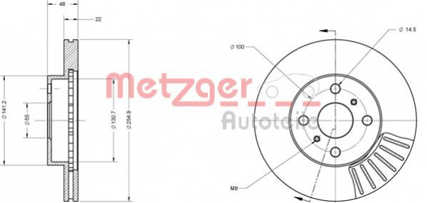 METZGER 6110212 - Bremsscheibe