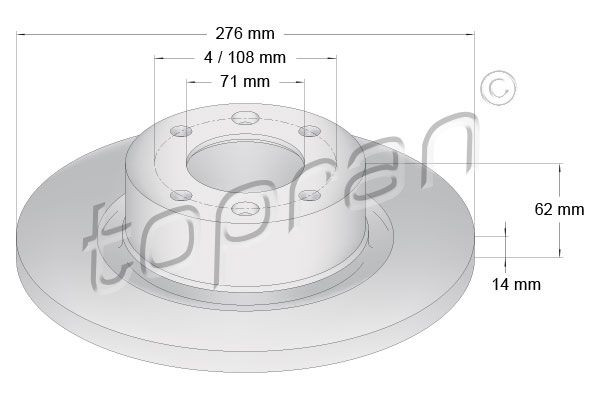 TOPRAN 721181 - Bremsscheibe