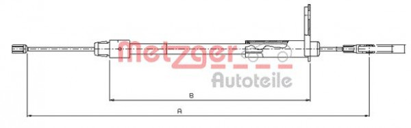 METZGER 10.9434 - Seilzug, Feststellbremse