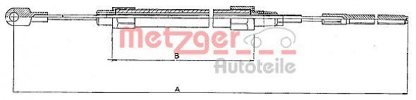 METZGER 10.4131 - Seilzug, Feststellbremse