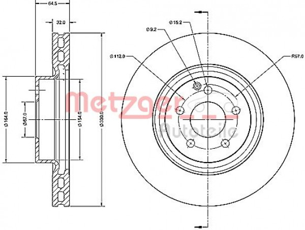 METZGER 6110514 - Bremsscheibe