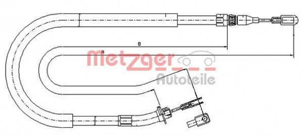 METZGER 10.9873 - Seilzug, Feststellbremse