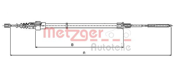METZGER 10.7137 - Seilzug, Feststellbremse