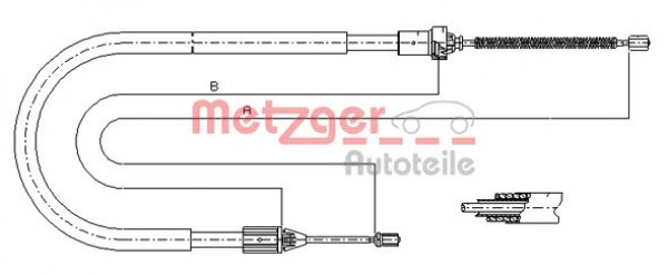 METZGER 11.6583 - Seilzug, Feststellbremse