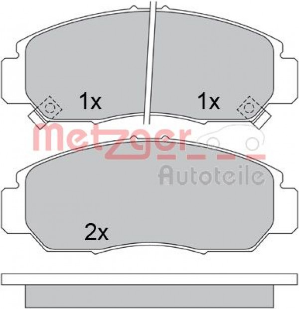 METZGER 1170536 - Bremsbelagsatz, Scheibenbremse