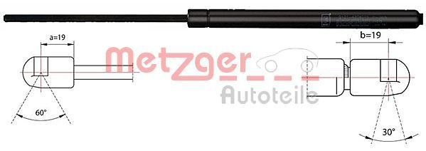 METZGER 2110516 - Gasfeder, Koffer-/Laderaum