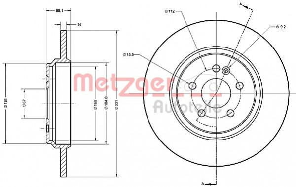 METZGER 6110411 - Bremsscheibe