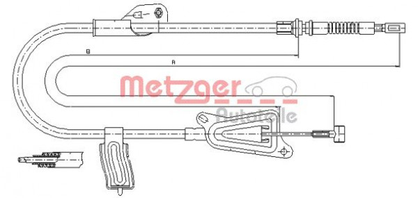 METZGER 17.0126 - Seilzug, Feststellbremse