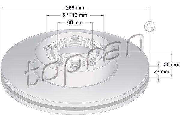 TOPRAN 107628 - Bremsscheibe