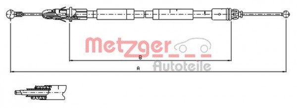 METZGER 11.6804 - Seilzug, Feststellbremse