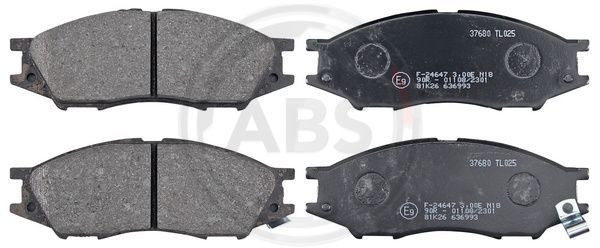 A.B.S. 37680 - Bremsbelagsatz, Scheibenbremse