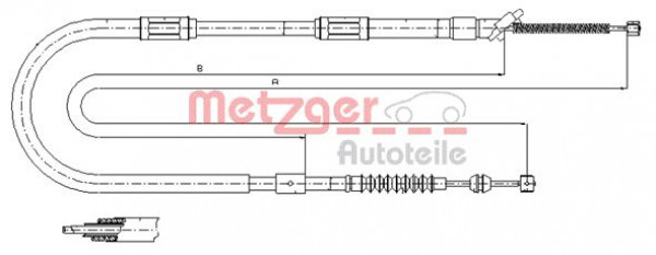 METZGER 17.1042 - Seilzug, Feststellbremse