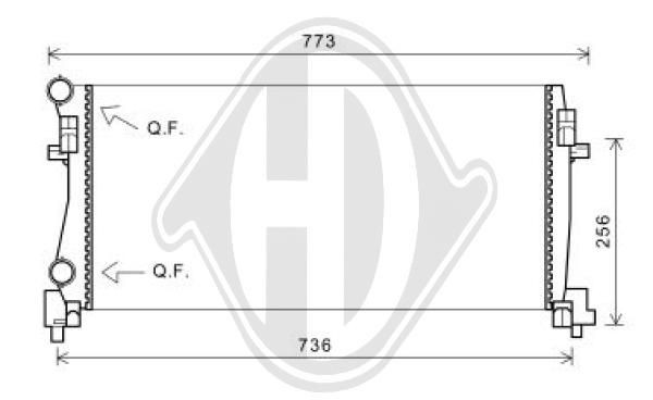 DIEDERICHS DCM3473 - Kühler, Motorkühlung