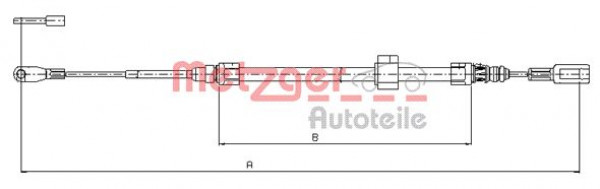METZGER 10.9881 - Seilzug, Feststellbremse