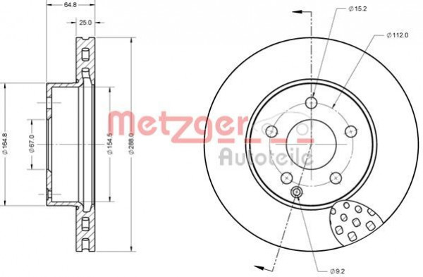METZGER 6110327 - Bremsscheibe