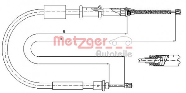 METZGER 321.6 - Seilzug, Feststellbremse