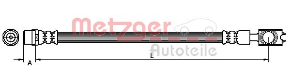 METZGER 4110521 - Bremsschlauch