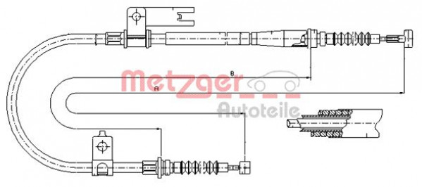 METZGER 17.0596 - Seilzug, Feststellbremse