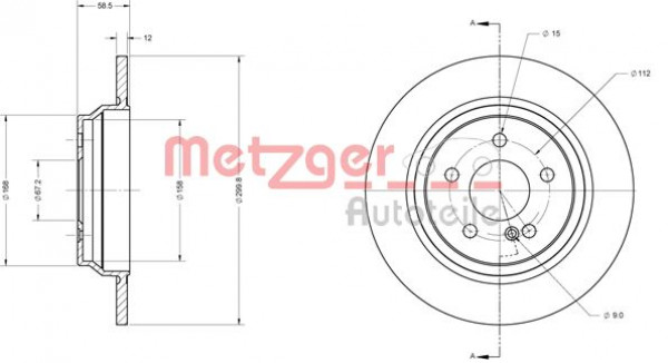 METZGER 6110489 - Bremsscheibe