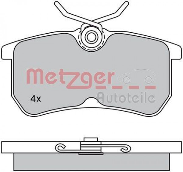 METZGER 1170025 - Bremsbelagsatz, Scheibenbremse
