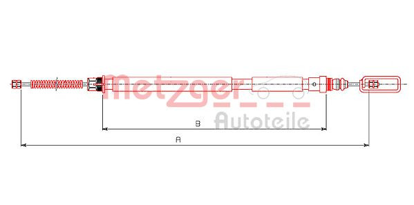 METZGER 491.4 - Seilzug, Feststellbremse