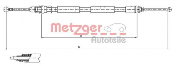 METZGER 11.6807 - Seilzug, Feststellbremse