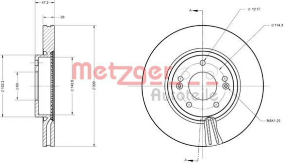 METZGER 6110155 - Bremsscheibe